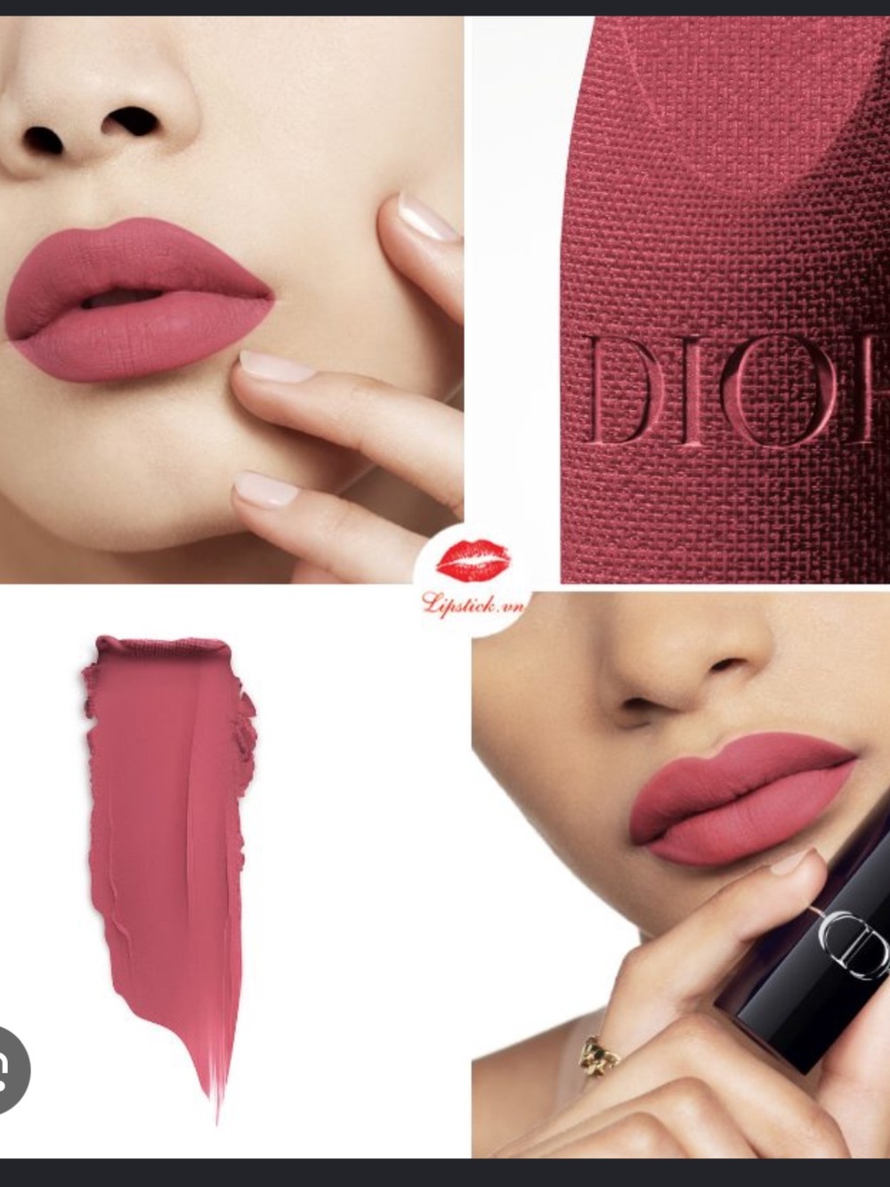 Dior 429 Rose Blues velvet rouge lipstick